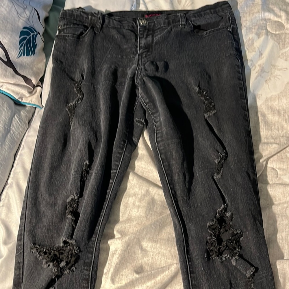 Black ripped skinny jeans Silver Crush